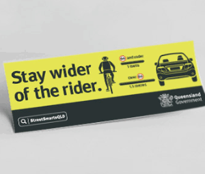 Stay wider of the rider - bumper sticker